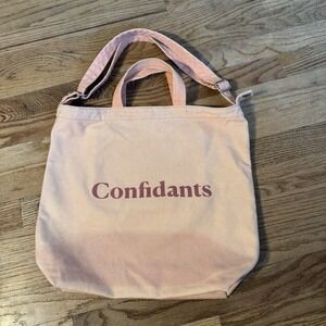BAGGU x Confidants Duck Bag Canvas Tote Peach Pinky Swear Graphic Shoulder Bag